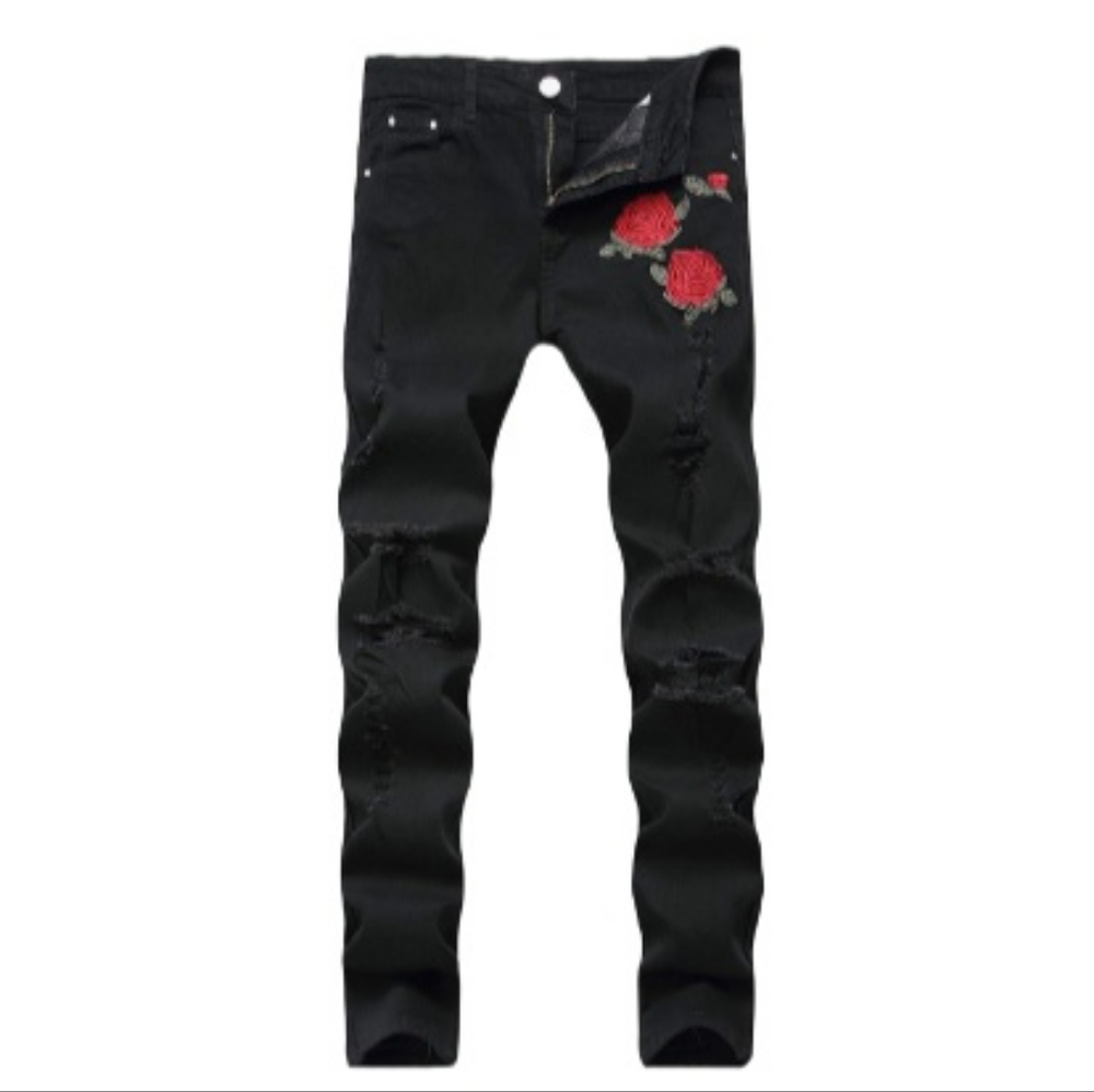 Leward Men's Skinny Slim Fit Ripped Distressed Destroyed Jeans | EUC | Rozes